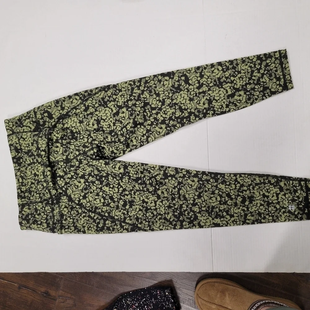 Sweaty Betty Power 7/8 Legging Size Large Green Floral Print Size S
